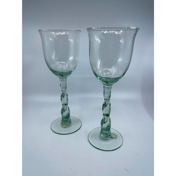 NEW (2) Vidrios San Miguel Recycled Glass 18 oz 11" Water Goblet Wine Glass - Picture 11 of 15